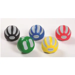 212 MAIN Cando Digi-Squeeze Hand Grip Exerciser - Hand Grip Strengthener with Foam Ball, Finger Indent, Left/Right Use, Large Size, No Rack Required - Set of 5