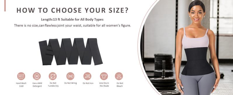 LOVERBEAUTY Waist Trainer for Women Sauna Trimmer Belt Girdle Waist Cincher Tummy Wrap Plus Size Snatch Me Up