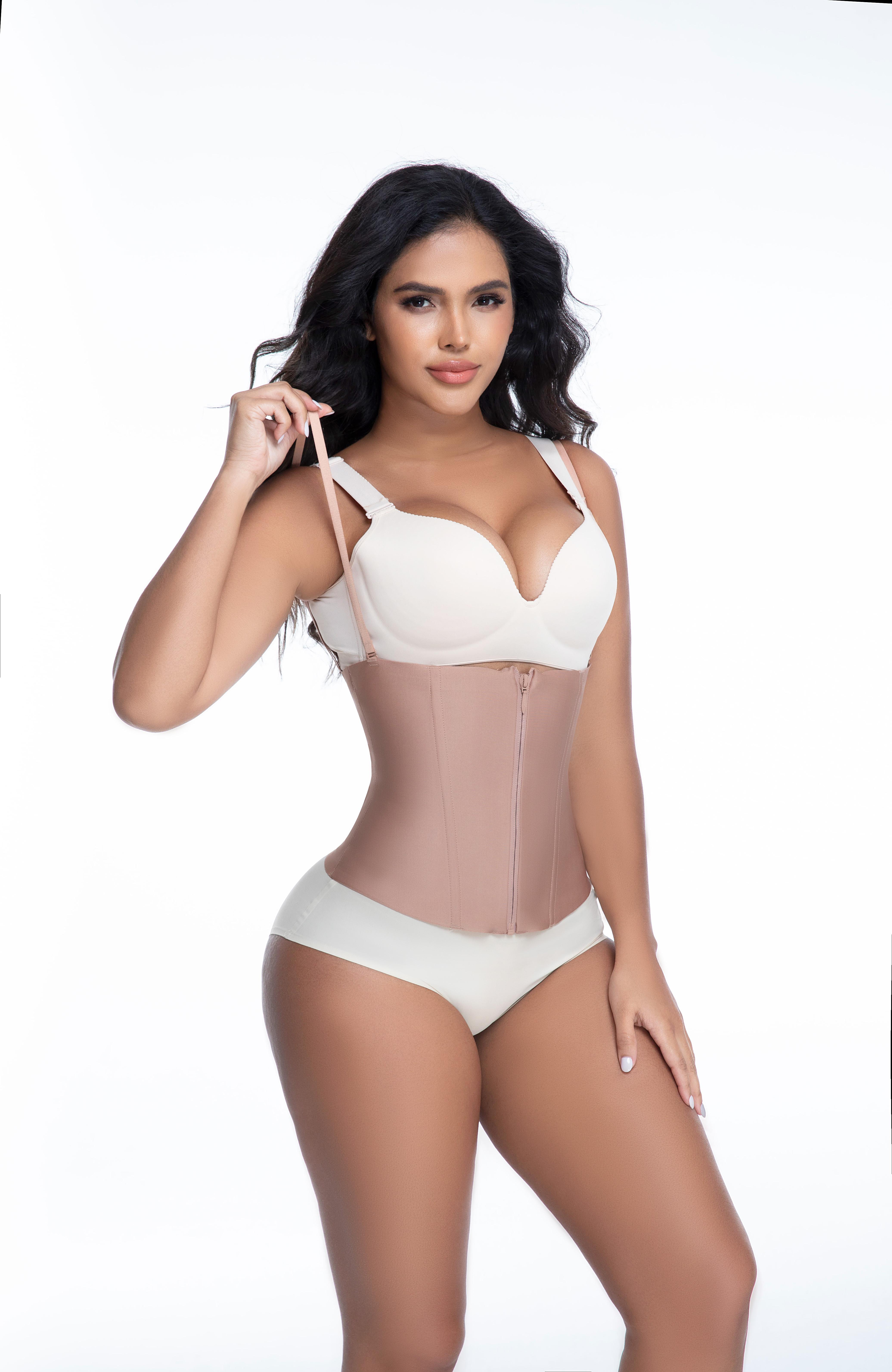 Waist Cincher Slimming Waist Corset Top 4 Steel Boned | Adjustable Strap Waist Shapewear faja trainer full body summer outfits