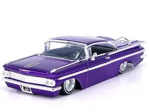 Jada 1:24 1959 Chevrolet Impala SS Lowrider Wire Wheels – Candy Purple – Street Low Limited Edition 35591