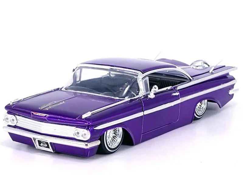 Jada 1:24 1959 Chevrolet Impala SS Lowrider Wire Wheels – Candy Purple – Street Low Limited Edition 35591