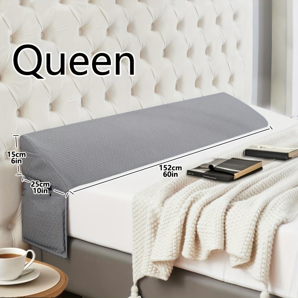 Wedge Pillow - Bed Gap Filler & Headboard Suitable for Back, Post-Surgery, Pregnancy - Machine Washable Mattress Wedge with Filling