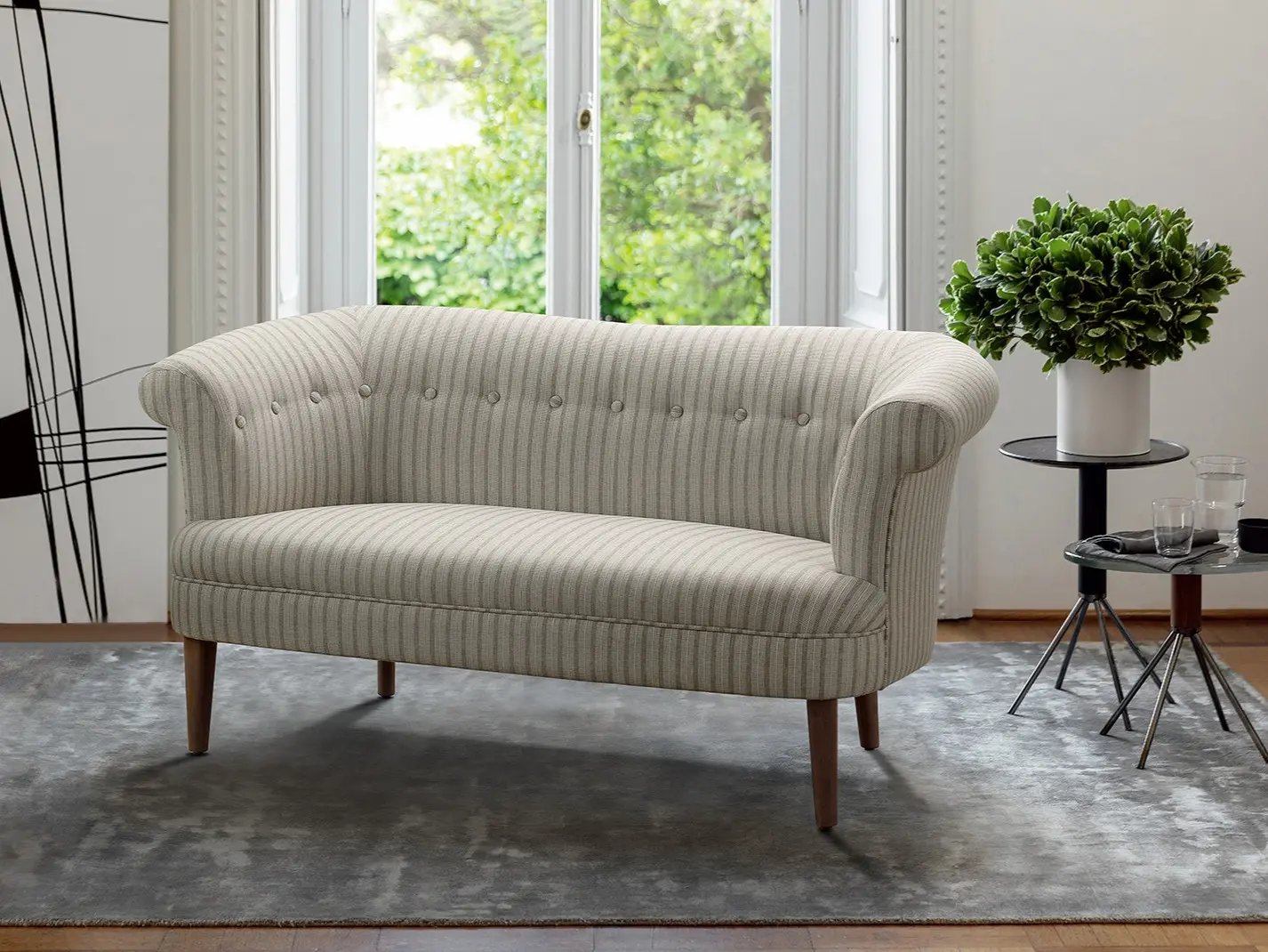 CHERS Chesterfield Sofa Vintage Loveseat with Tufted Couch Design, Rolled Arms and Elegant Boucle Upholstery Sofas for Living Room