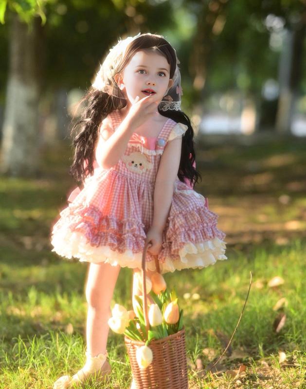 Girls' New Summer Sleeveless Plaid Princess Dress - Trendy Chic Puffy Sundress, Princess Cut, Flattering Fit, Kids' Formal Party Wear