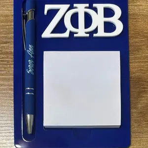 Zeta Phi Beta Holder with Notepad and personalized ink pen-Enter name in order comments