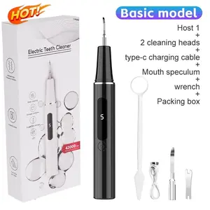 Safe Sonic Dental Scaler Teeth Cleaner  Automatic Stop Tartar Removal Tool with 5 Adjustable Modes  IPX6 Waterproof USB Rechargeable Teeth Whitening Kit for Home Use