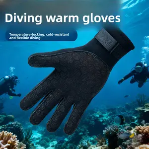 3Mm black diving gloves Epoxy non-slip and anti-wear fishing cycling gloves catch fish