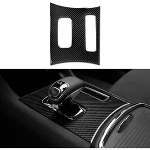Car Carbon Fiber Gear Shift Panel Decals for 2011 2012 2013 2014 Dodge Charger Accessories Carbon Fiber Interior Stickers