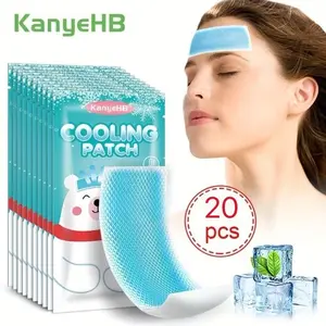 20pcs Ice Gel Patches, Cooling Pads, Long-Lasting Cool Comfort, Portable and Easy to Use, Kanyehb Cold Therapy, Suitable for Forehead, Neck, Other Areas