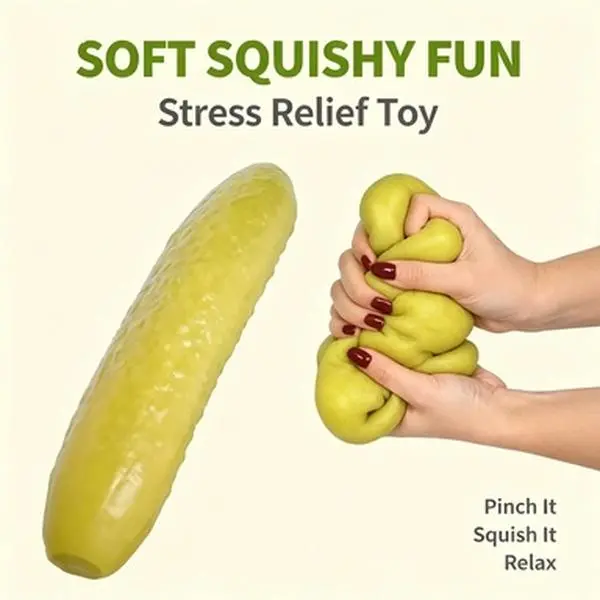Pinch & squish this big pickle toy to release all your daily pressure Pinch & squish this big pickle toy to release all your daily pressure