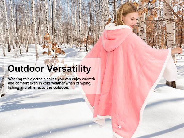 greenoak Wearable Heating Blanket Electric Shawl - Adult Heating Robe Cloak Blanket Hoodie, Wiend, Grandma, 5-person Timer, 10 Heating Levels, Grey greenoak Wearable Heating Blanket Electric Shawl - Adult Heating Robe Cloak Blanket Hoodie, Wiend, Grandma, 5-person Timer, 10 Heating Levels, Grey