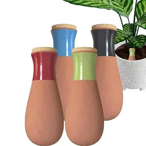 Plant Watering Globes by SmartiLiving | Terracotta Self Watering Globes, 4 Pack for Indoor & Outdoor Plants