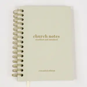 Church Notes Journal - Extended Edition - Spiral Bound - Sermon & Podcast Christian Notebook - Guided Journal to Write Key Points, Bible Verses, Notes, and Application - Men and Women Gift Idea