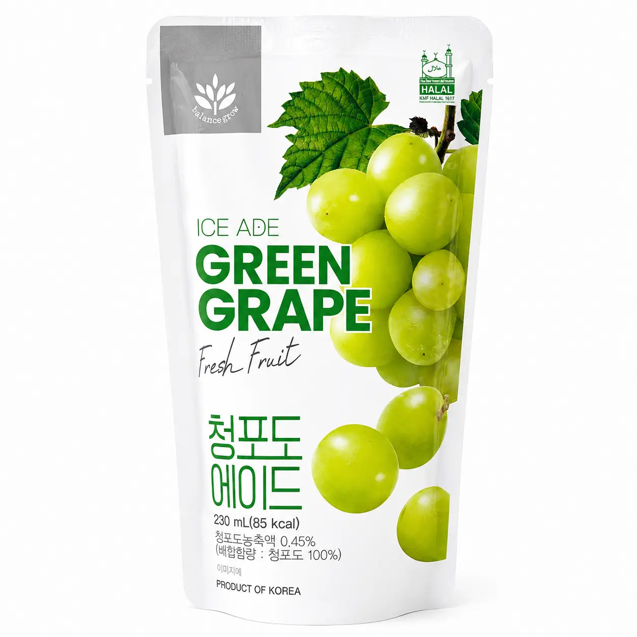 Korean Ice Ade Fruit Drink, Single Pouch, Refreshing Ready-to-Drink Beverage, 7.78oz. Various Flavors