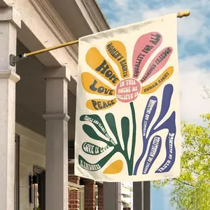 In This Home We Believe In Flag, Hate Has No Home Here Garden Flag, Kindness Social Justice Lawn Flag