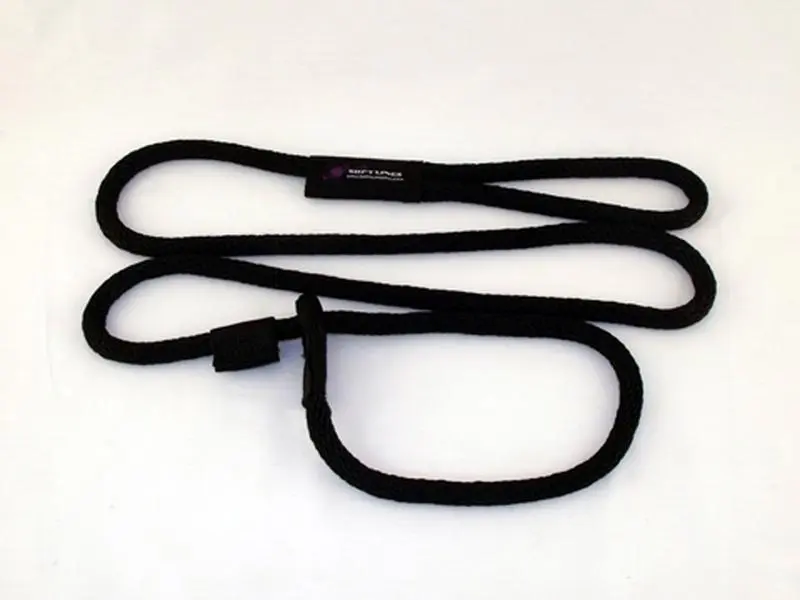 Soft Lines Dog Slip Leash, 0.5 In. Diameter x 6 Ft., Black - Dog Leads for Cold Conditions, Machine Washable, Easier Knot Release, Excellent Oil & Gas Resistance