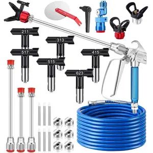 22-Piece Airless Paint Sprayer Kit, 3600psi High-Pressure Sprayer, Includes 50ft Hose, 6 Reversible Nozzles, 4 Extenders, 6 Filters, Tools