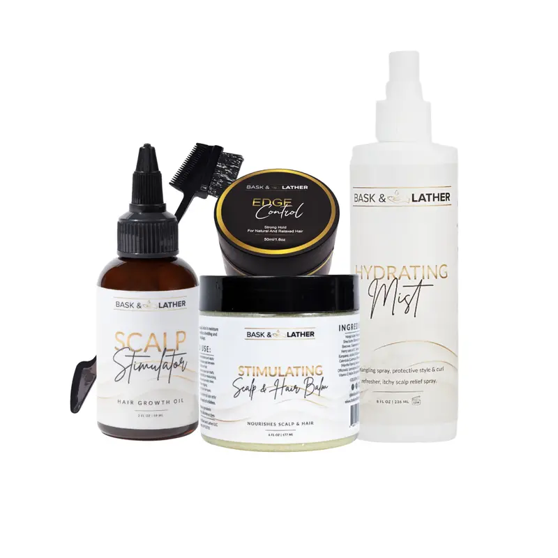 Kids Healthy Hair Bundle | Nurture & Grow | Nourishes the scalp, strengthens hair, eliminates dandruff, suitable for all hair types. For hair length and moisture retention.