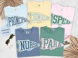 Custom School Staff Team Shirt Comfort Colors, Principal Tee, Counselor Tee, SPED Shirt, Nurse TShirt, Para TShirt, Teacher Gift, Back To School Tee, Full Sizes