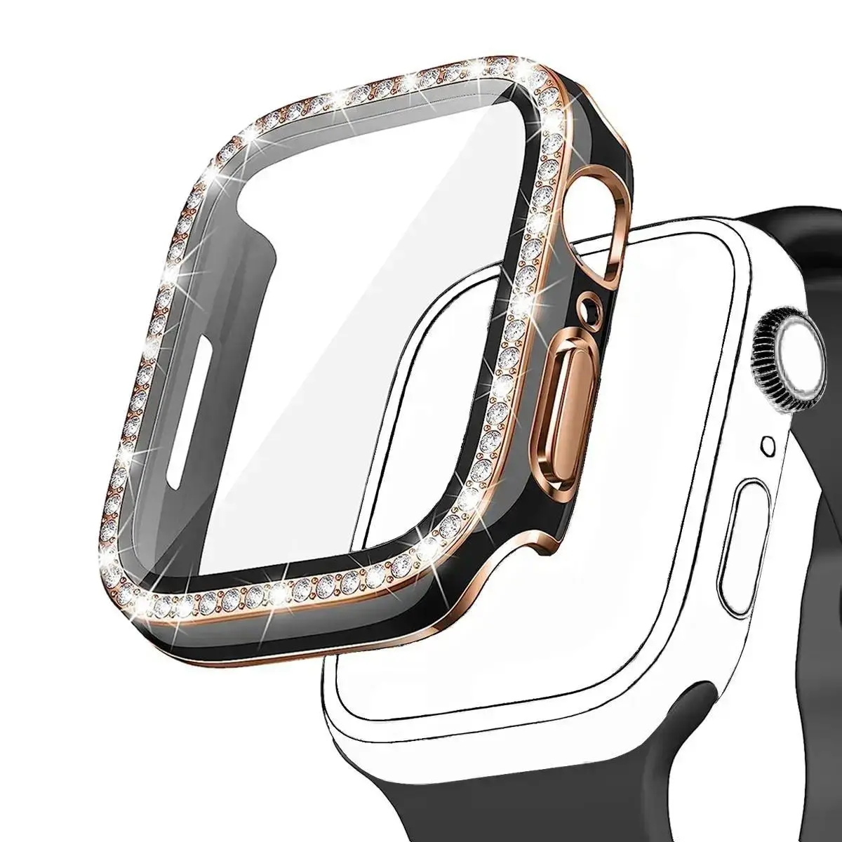 Rose on black background (without watch)