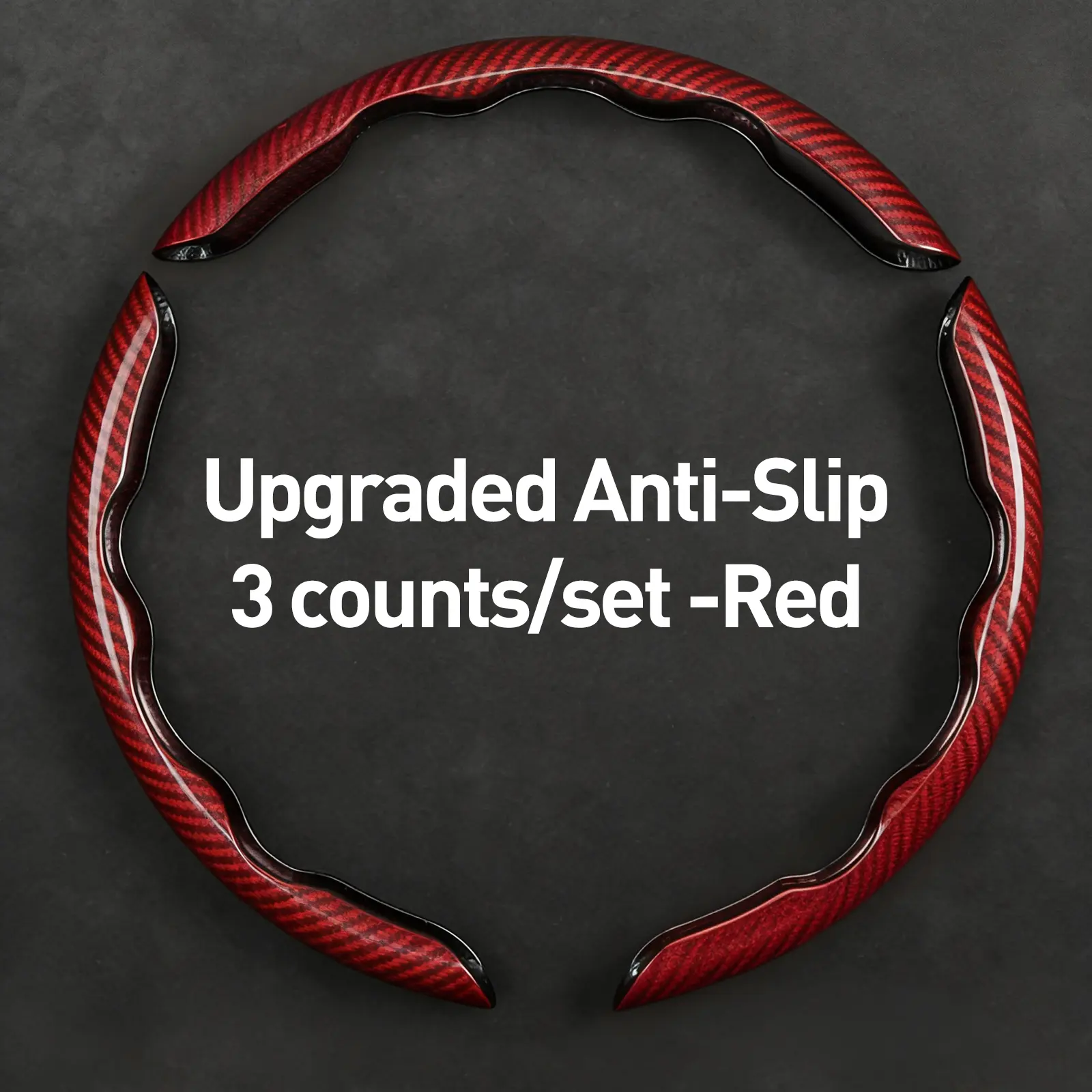 Upgraded Anti-Slip,3 counts/set -Red