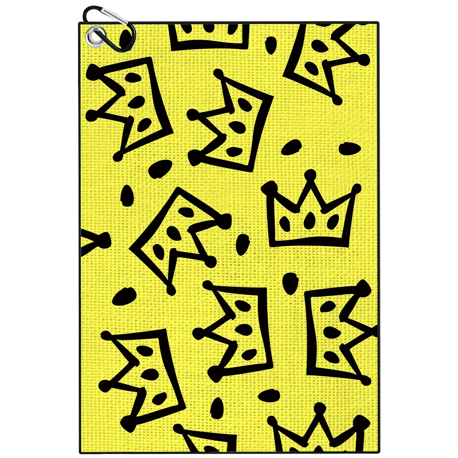 Golf Towel with Cheese Crown Design, Ultra-Fine Polyester Fiber, Soft Waffle Pattern, Suitable for Golf Bags, Men & Women, Golf Accessory