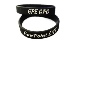 Rubber bracelets with label name