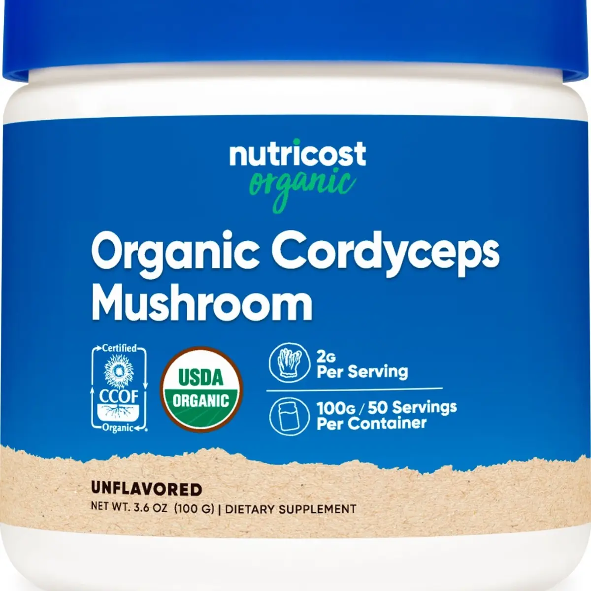 Nutricost Organic Cordyceps Powder 100 Grams - USDA Certified 100% Organic