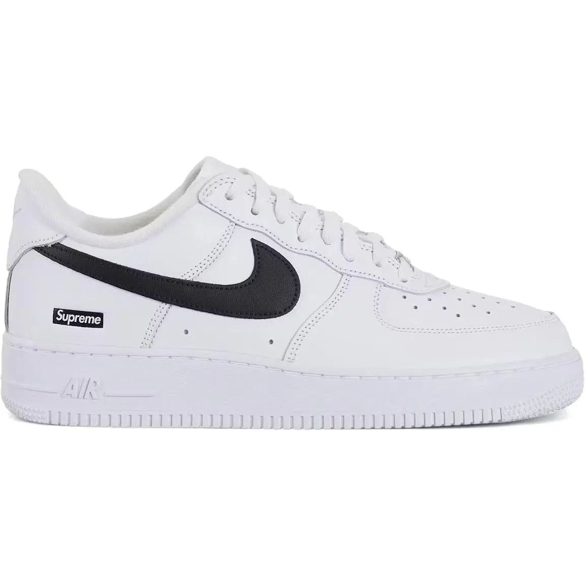 Nike Air Force 1 Low Supreme White Black Mens Sneakers CU9225-102 Classic Low Top Casual Shoe