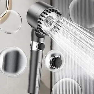 Eco-Friendly High-Pressure Shower Head with Filter – Turbo Spray, Wall Mount, Soft Hose and Holder, Removes Impurities for a Clean and Healthy Shower bathroom Switch