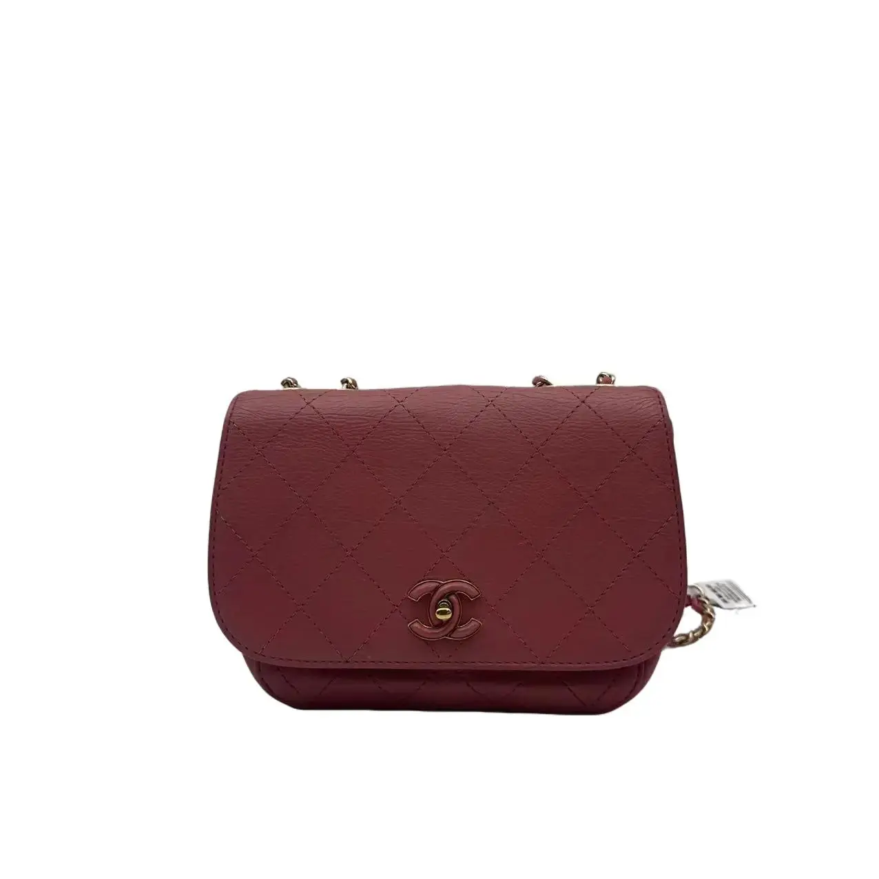 Pre-owned CHANEL pink quilted saddle bag HZ