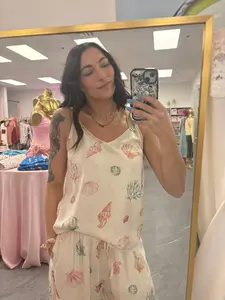 Summer Seashell V-neck Cami Top