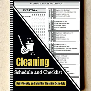 Cleaning Schedule And Checklist: Daily Weekly And Monthly Cleaning Schedule | Household Chores with Check Lists