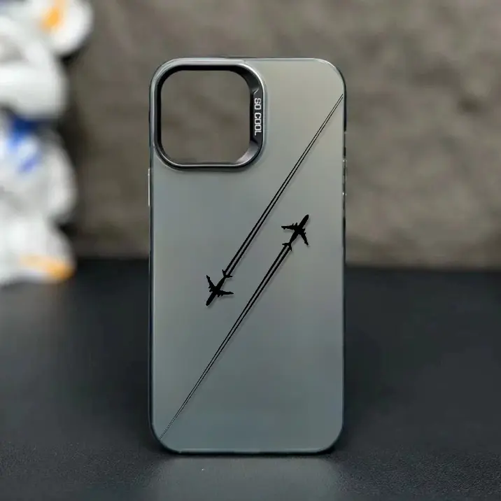 Simple Airplane Pattern Phone case for iPhone 16 Pro Max 15 Plus 14 13 12 11 XR XS Full Body Protection Anti-Scratch PC Smartphone Cover Gifts for women men girls boys