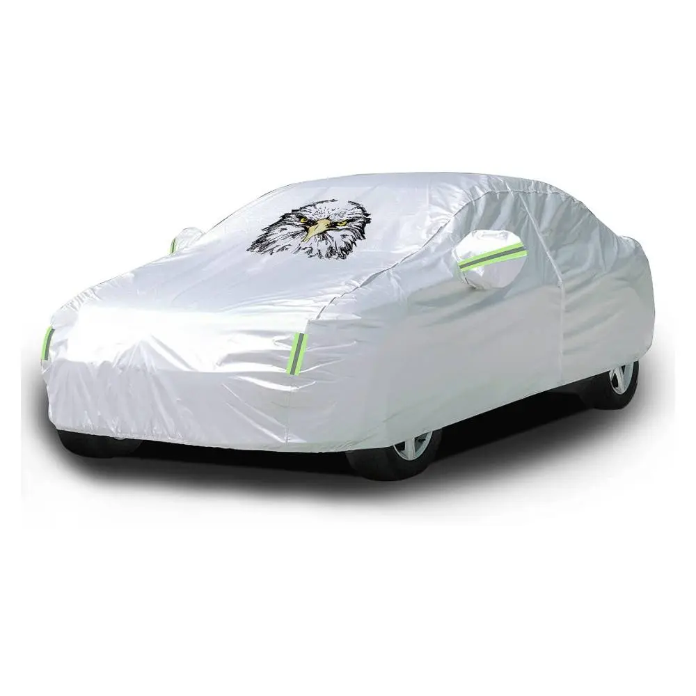 Nilight Waterproof, Lightweight, Durable Oxford Car Cover - All-Season Cover, Door-Shape Zipper, All-Weather Protection (Snowproof, UV-Resistant, Windproof) - Universal for 200-215in Length Sedans, Automotive Exterior Accessories, Durable Cover