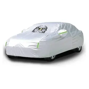 Nilight Waterproof Car Cover All Weather Snowproof UV Protection Windproof Outdoor Full car Cover,Oxford Material Door Shape Zipper Design Universal Fit for Sedan Length 200 to 215 inch