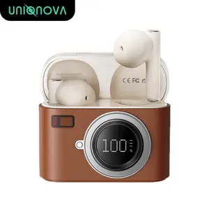 UNIQNOVA Bluetooth Earbuds CozyBuds Wireless Earbuds Bluetooth 5.4 with 60 Hours Battery Life,Digital LED Display