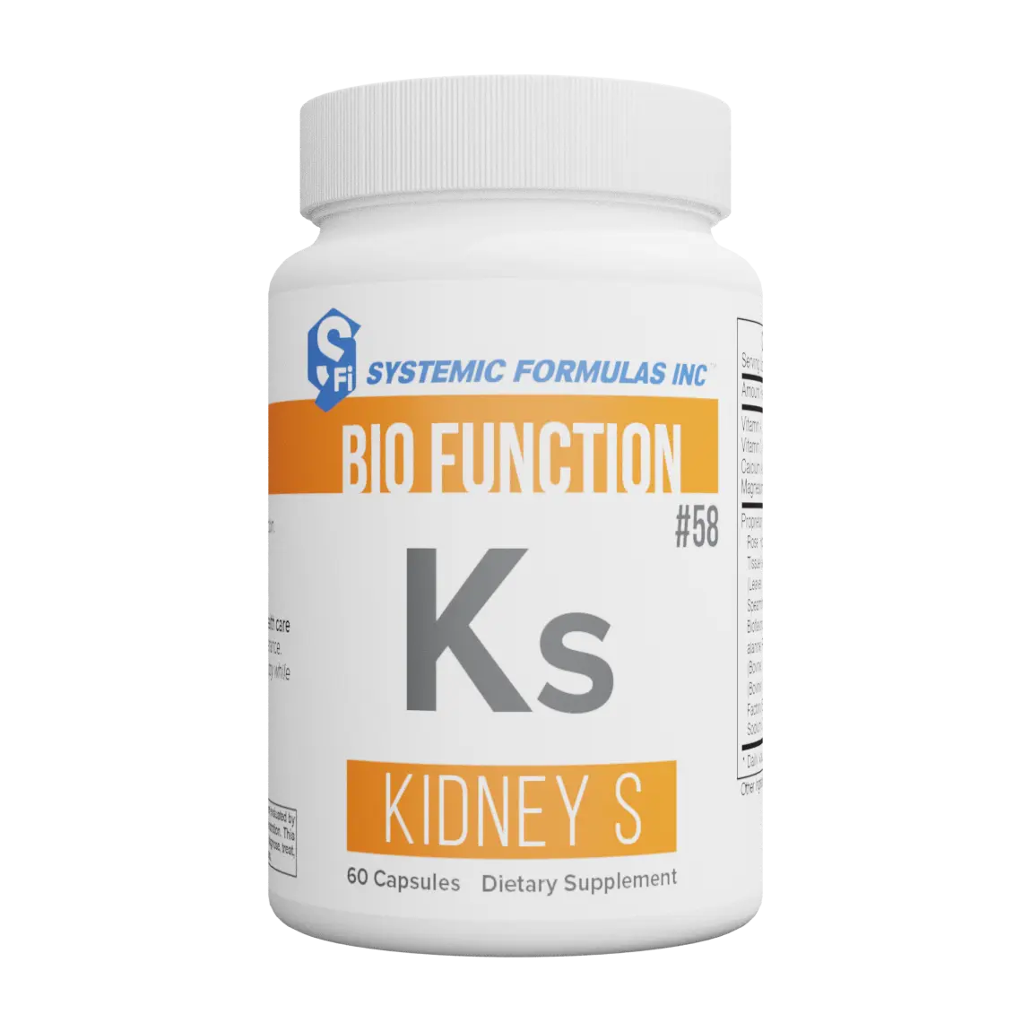 Systemic Formulas Bio Function Ks Kidney Support Dietary Supplement Capsules for Adults - With Vitamin A, Vitamin C, Magnesium, Juniper Botanical Blend, Mineral, Fluid & Electrolyte Balance, Renal Detox, Hydration, Metabolism Support, Helps Maintain Fluid
