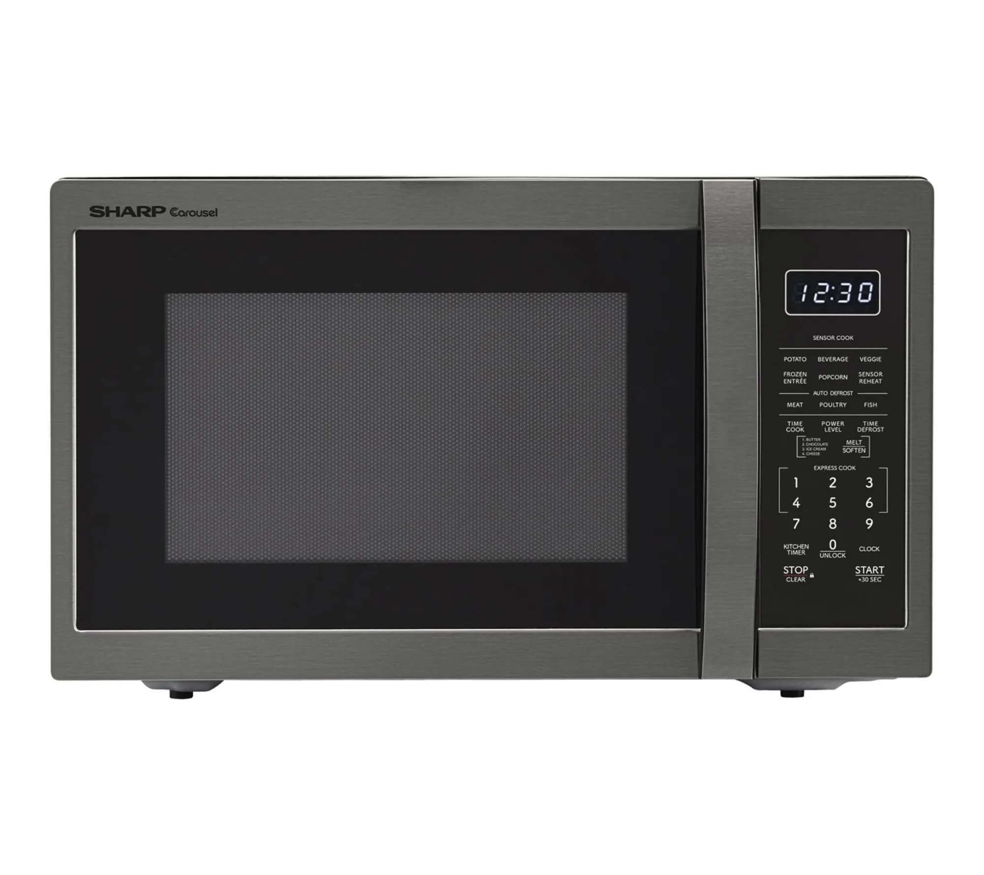Sharp 1.4 Cu. Ft. Black Stainless Steel Countertop Microwave Sharp 1.4 Cu. Ft. Black Stainless Steel Countertop Microwave