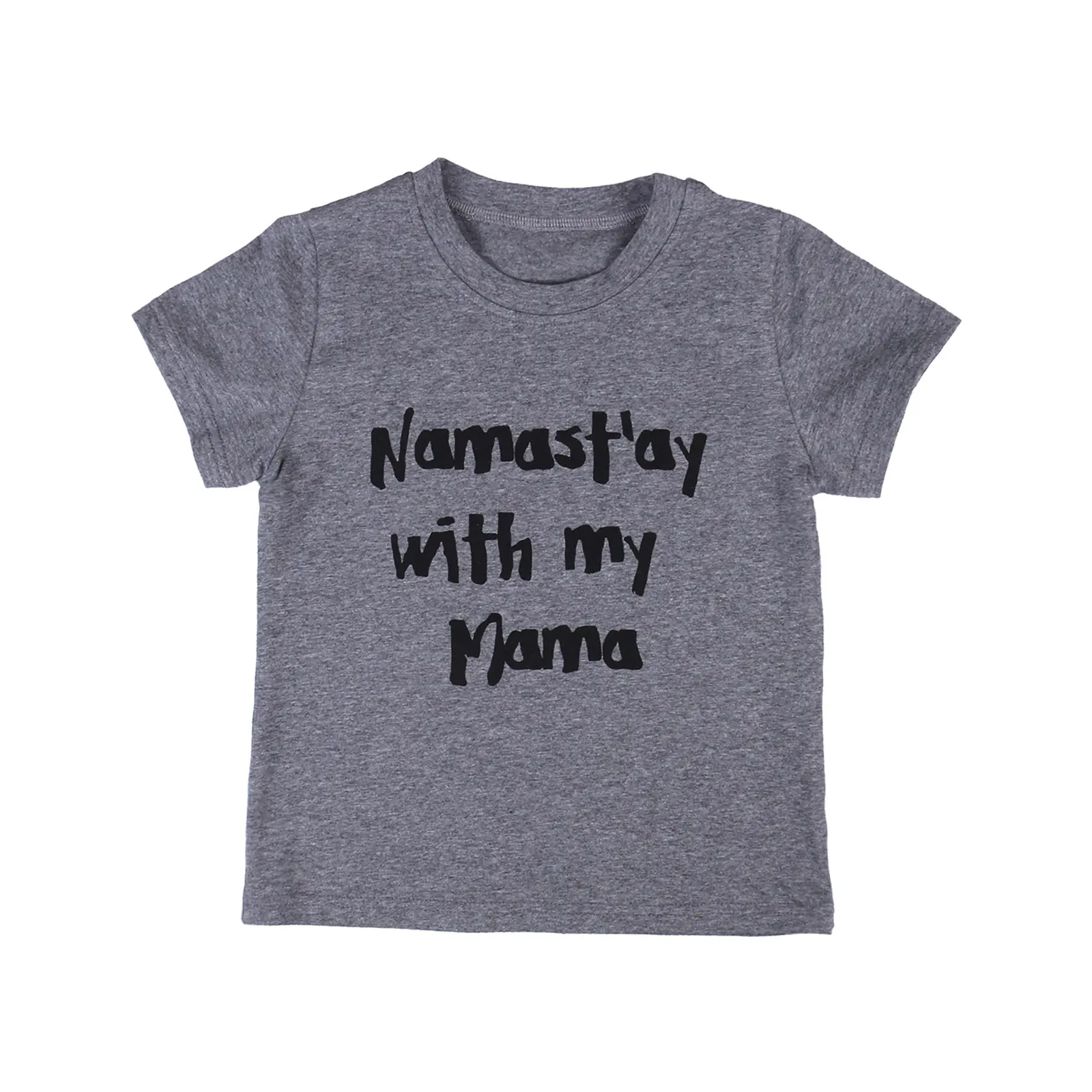 Ma&Baby Toddler Baby Boy Girl Short Sleeve T-shirt Letter Print Round Collar Tops Kids Summer Casual Clothes 1-6 Years