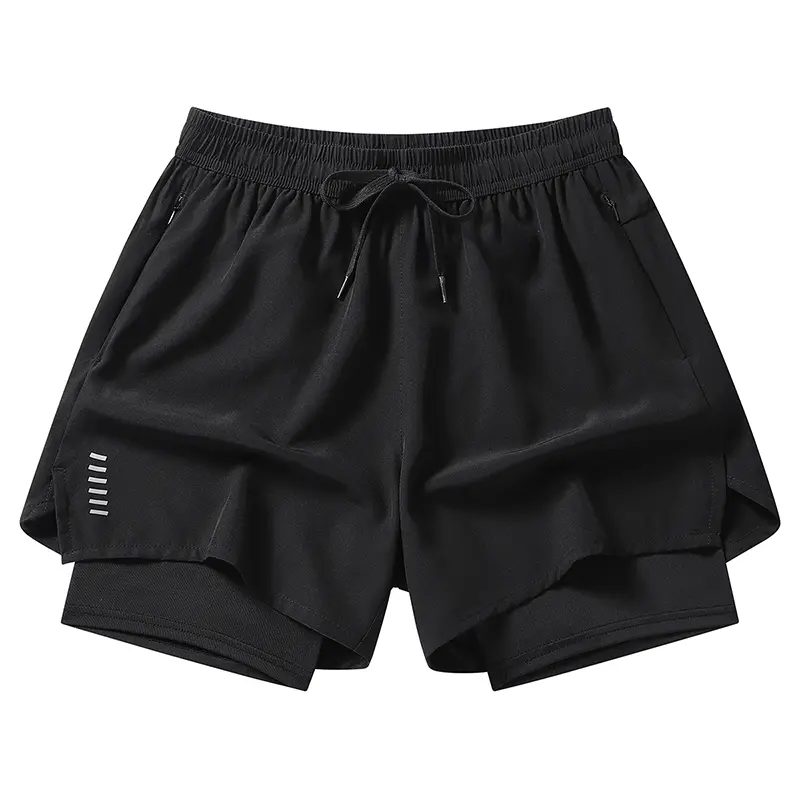 Men’s quick dry athletic shorts—lightweight and breathable—feature a drawstring design with built in lining and printed patterns; running and fitness shorts are made from stretchy polyester blends suitable for the gym, jogging, and outdoor activities.