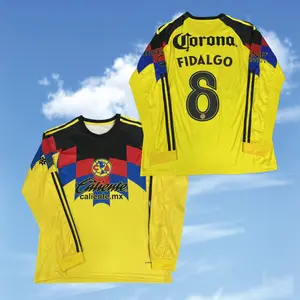 8# Fidalgo 25 26 Mexico LIGA MX Club America Home Soccer Jersey Fans Version Long Sleeve Jersey Quick Dry Football Jersey