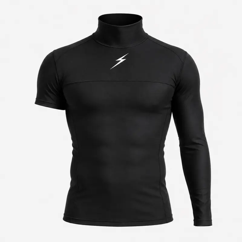 DRVN Single Left Sleeve Turtleneck Compression Shirt