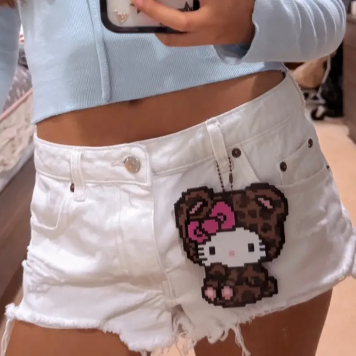 Y2K Leopard Kitty Handmade Keychain