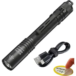 MT2A Pro EDC Flashlight, 1000 Lumen, Rejected USB-C, 2X AA Battery Compatible Slim Penlight, Including NitecoreS Sticker