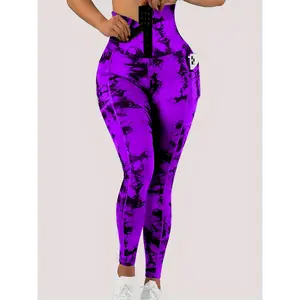 Tie Dye Tummy Control Fitness Gym Sports Leggings - High Waist, Yoga Workout Running Butt Lifting, Wide Waistband Nylon & Spandex For Women Suitable for Yoga, Running, Perfect Gift Enthusiasts