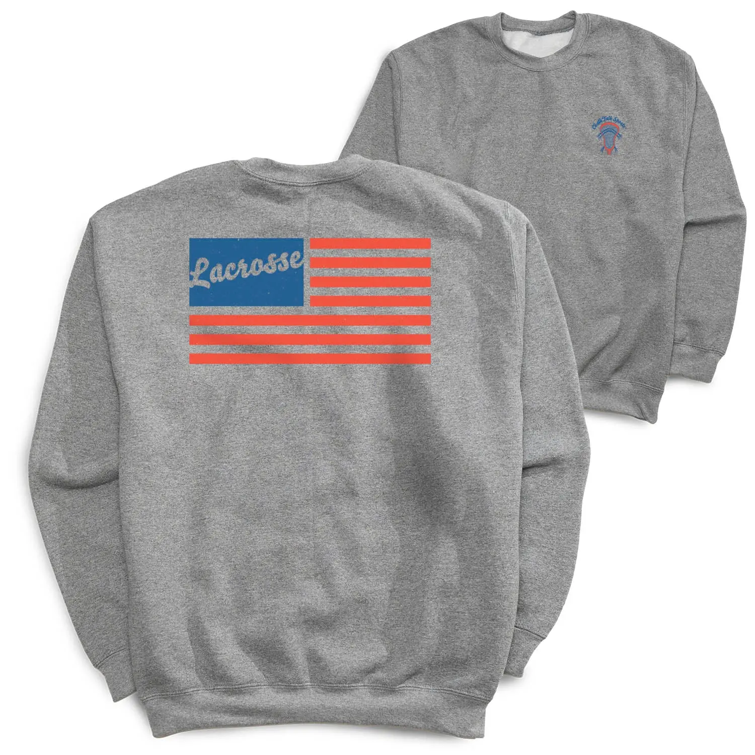 Lacrosse Crewneck Sweatshirt - Freedom Play Lacrosse (Back Design)