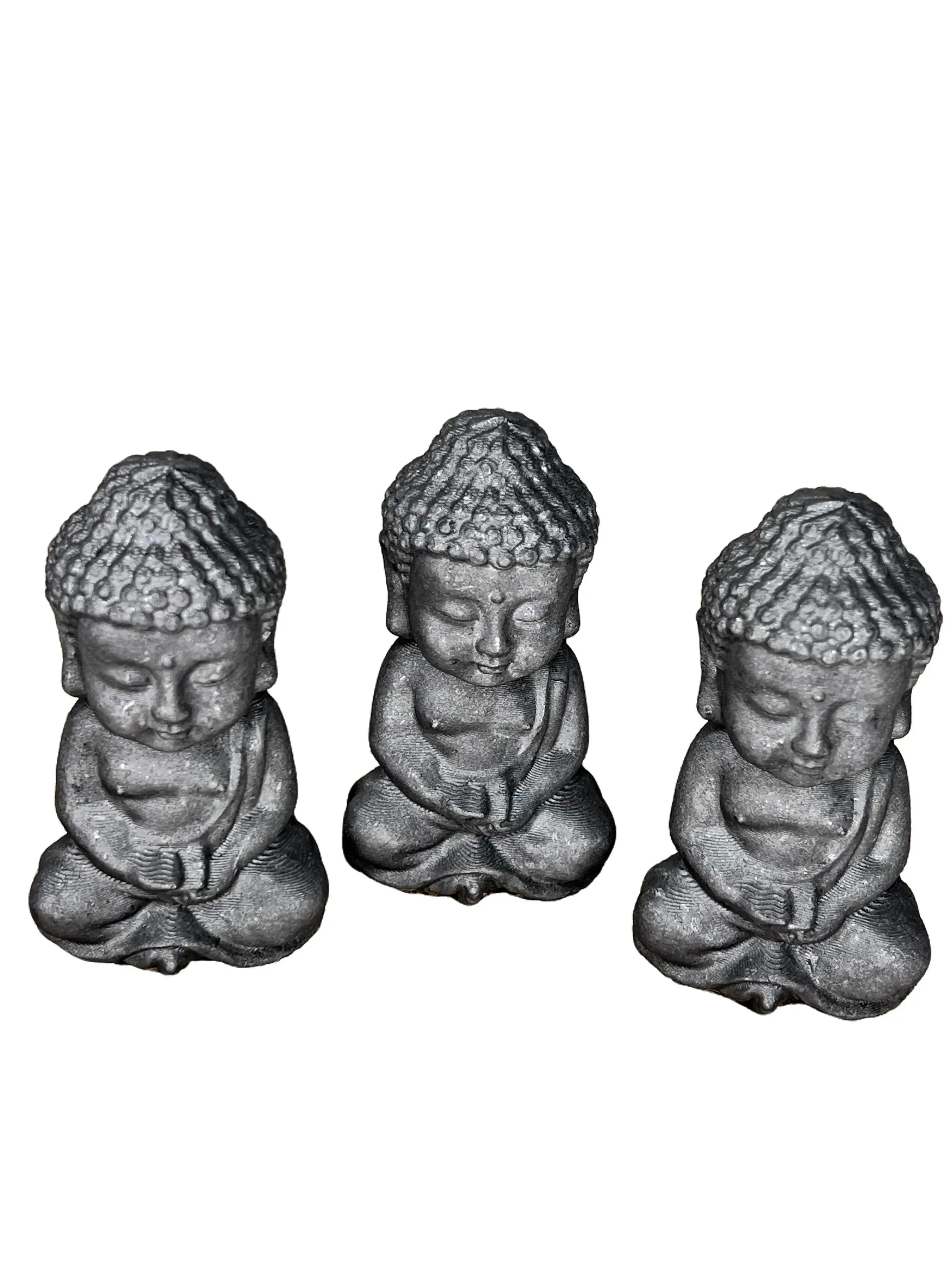 Shungite Meditating Baby Buddha Crystal for Home Decoration