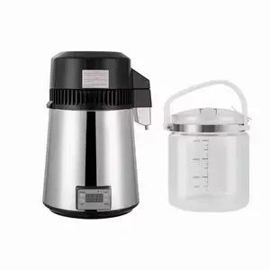 【GARVEE】4L Water Distiller with 1.05 Gallon Capacity, 750W Power, Stainless Steel Interior, Efficient Home Countertop Pure Water Purifier with Effective Cooling System for Clean Distilled Water