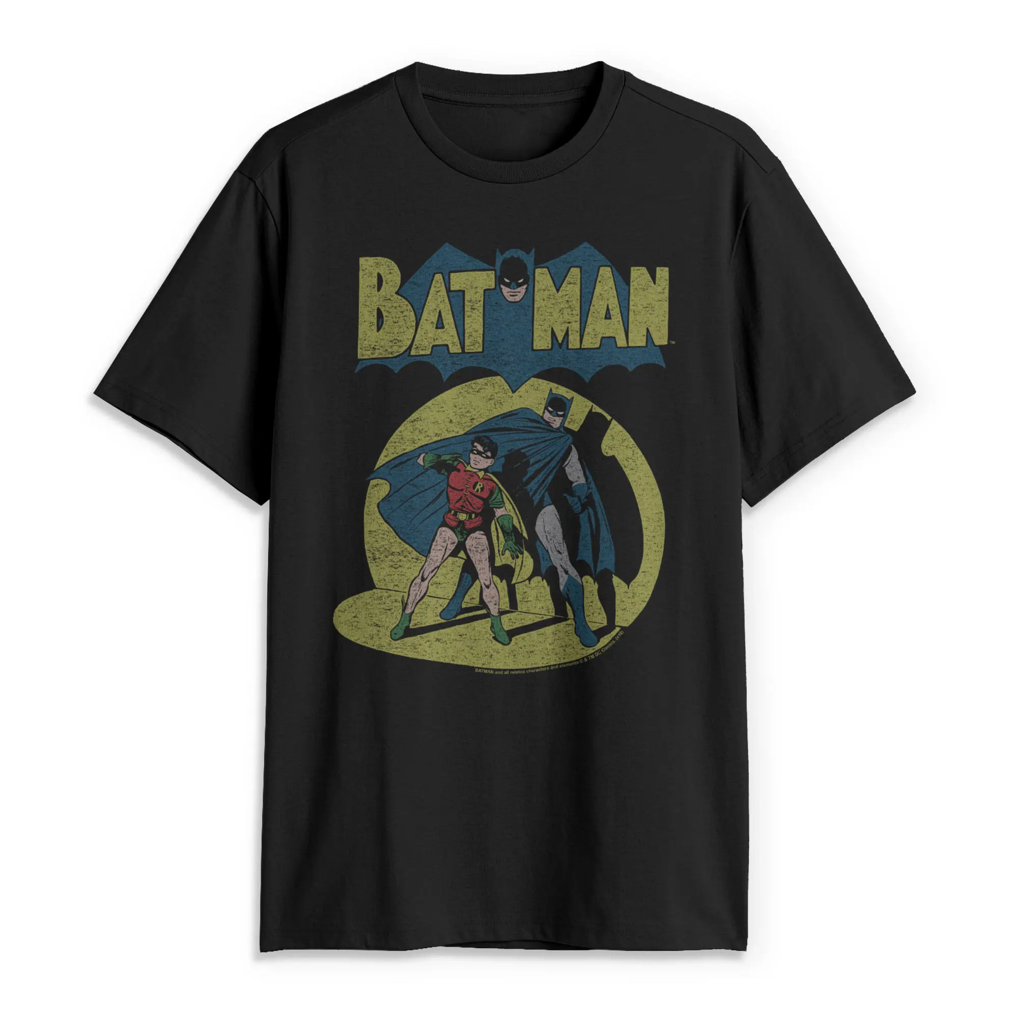 Men's Batman With Robin Vintage Comics T-Shirt